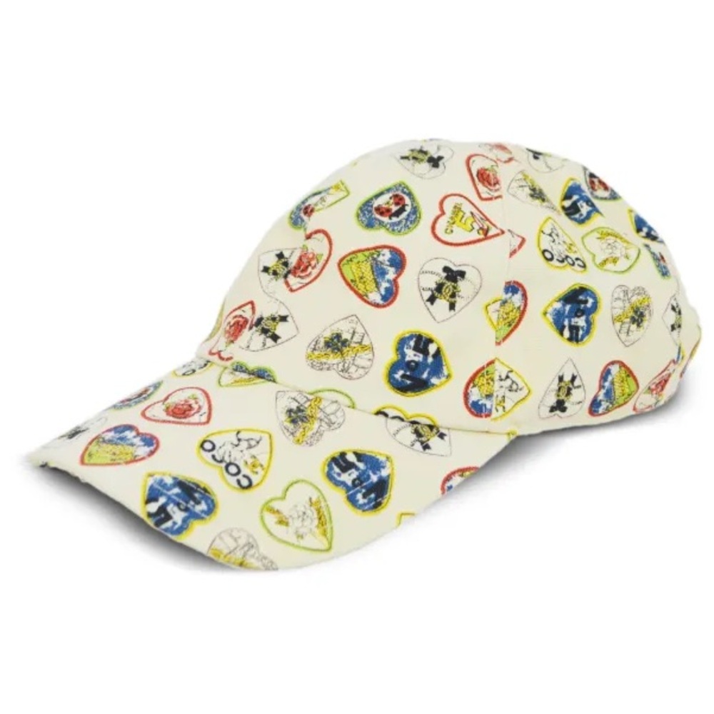 Chanel baseball cap hearts